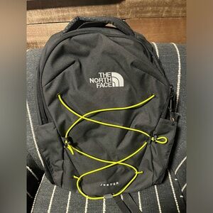 The north face jester black with neon yellow
